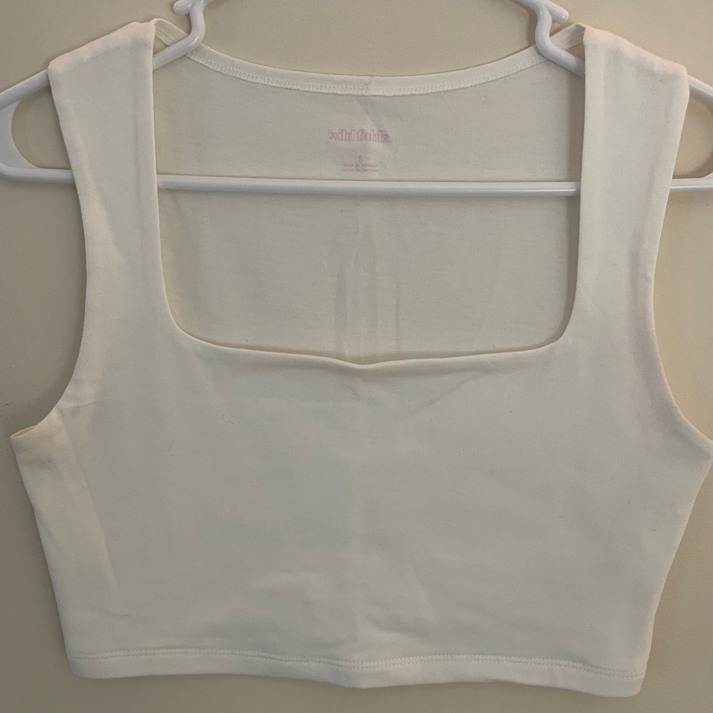 square neck short sleeve top